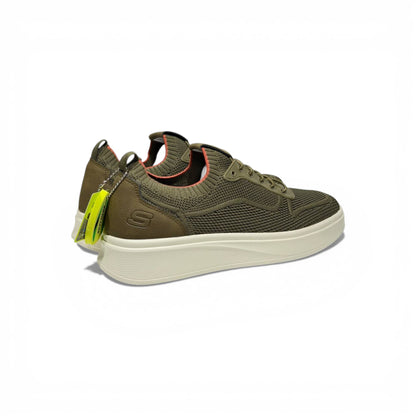 Skechers Mesh Lace-Up Sneakers – Olive Green Comfort Trainers 👟🌿 | Lightweight Breathable Casual Walking Shoes
