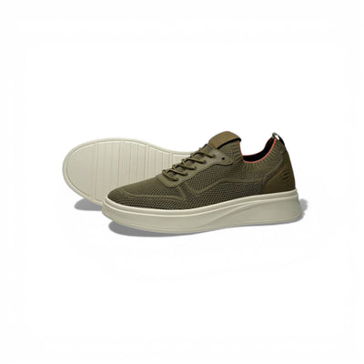 Skechers Mesh Lace-Up Sneakers – Olive Green Comfort Trainers 👟🌿 | Lightweight Breathable Casual Walking Shoes