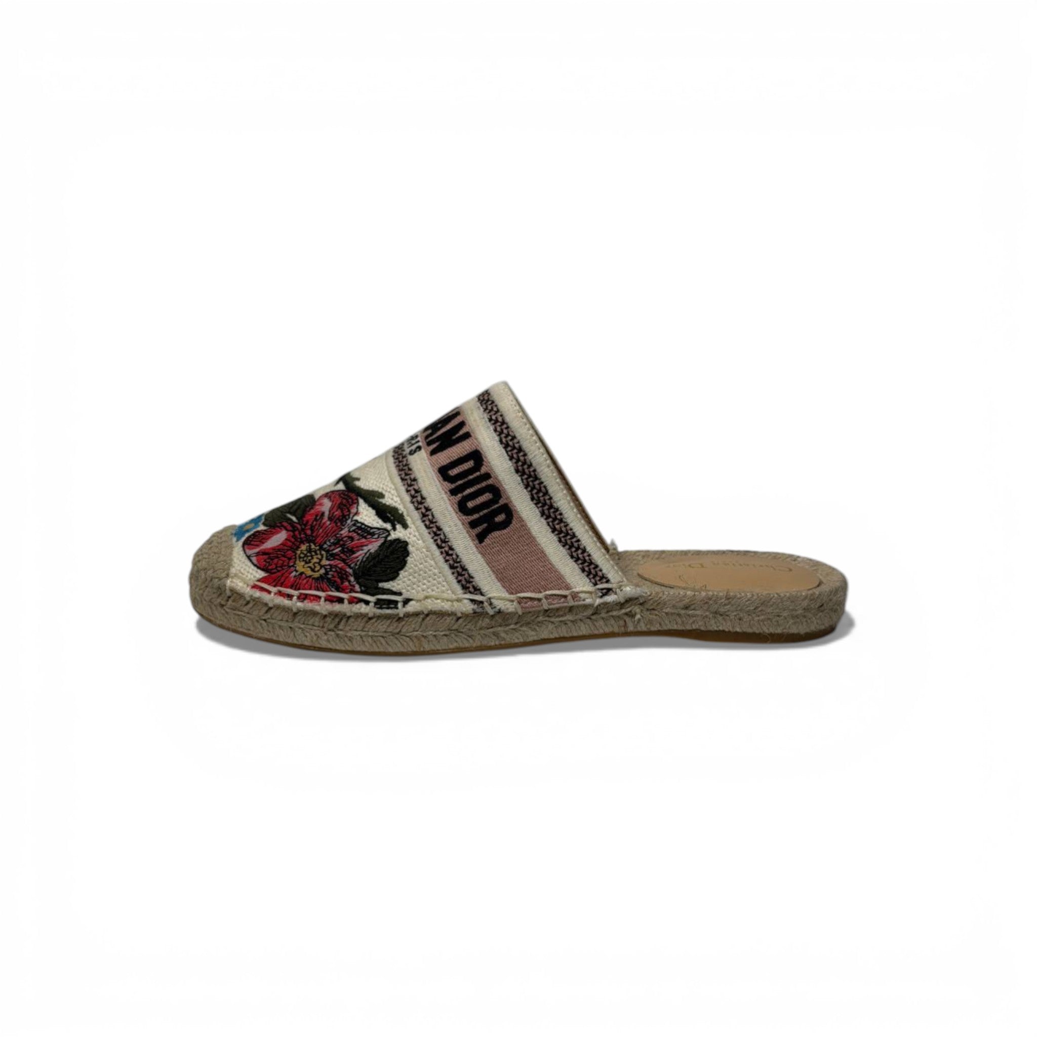 Christian Dior Floral Espadrille Slides – Embroidered Designer Summer Mules 🌸✨ | Dior Paris Luxury Sandals