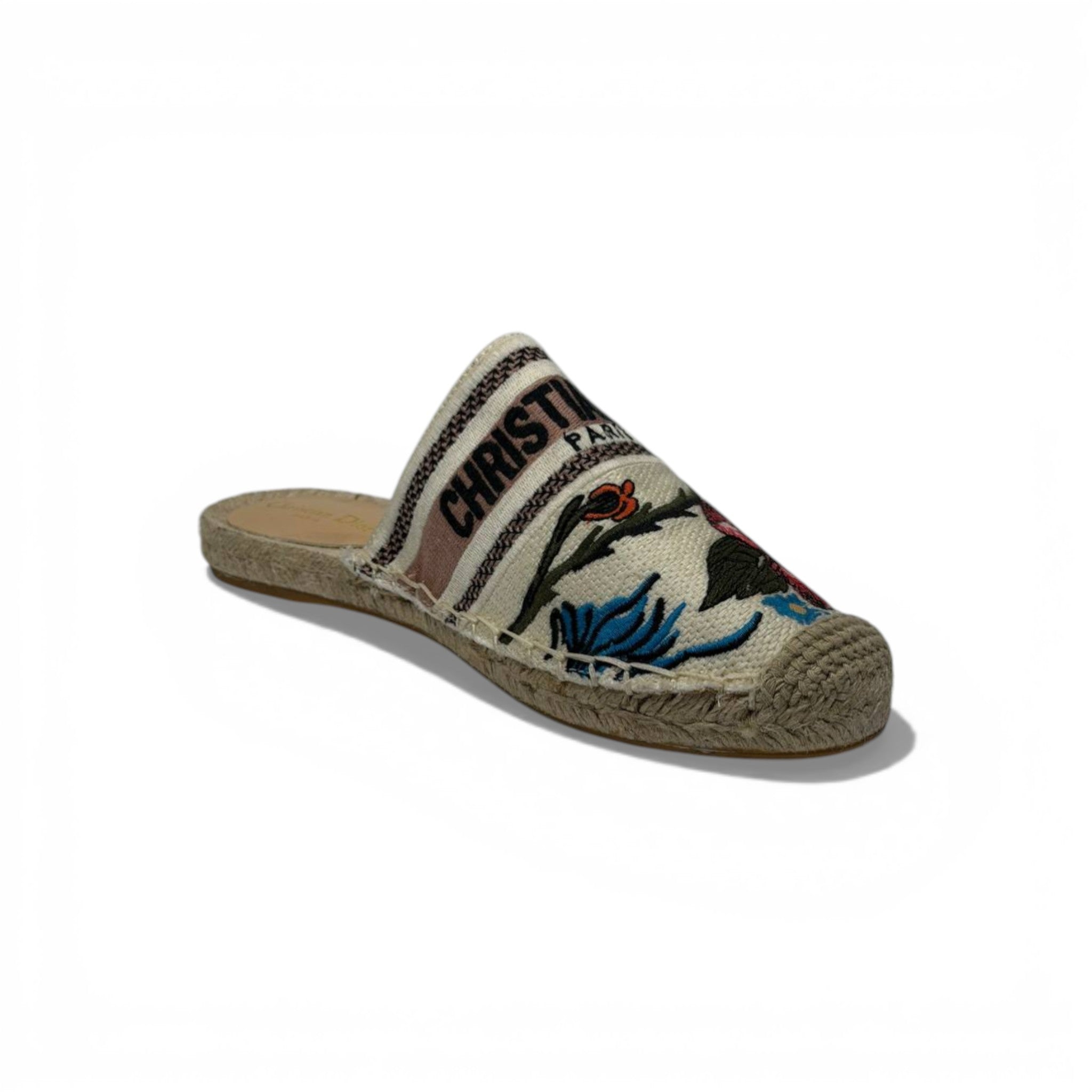 Christian Dior Floral Espadrille Slides – Embroidered Designer Summer Mules 🌸✨ | Dior Paris Luxury Sandals