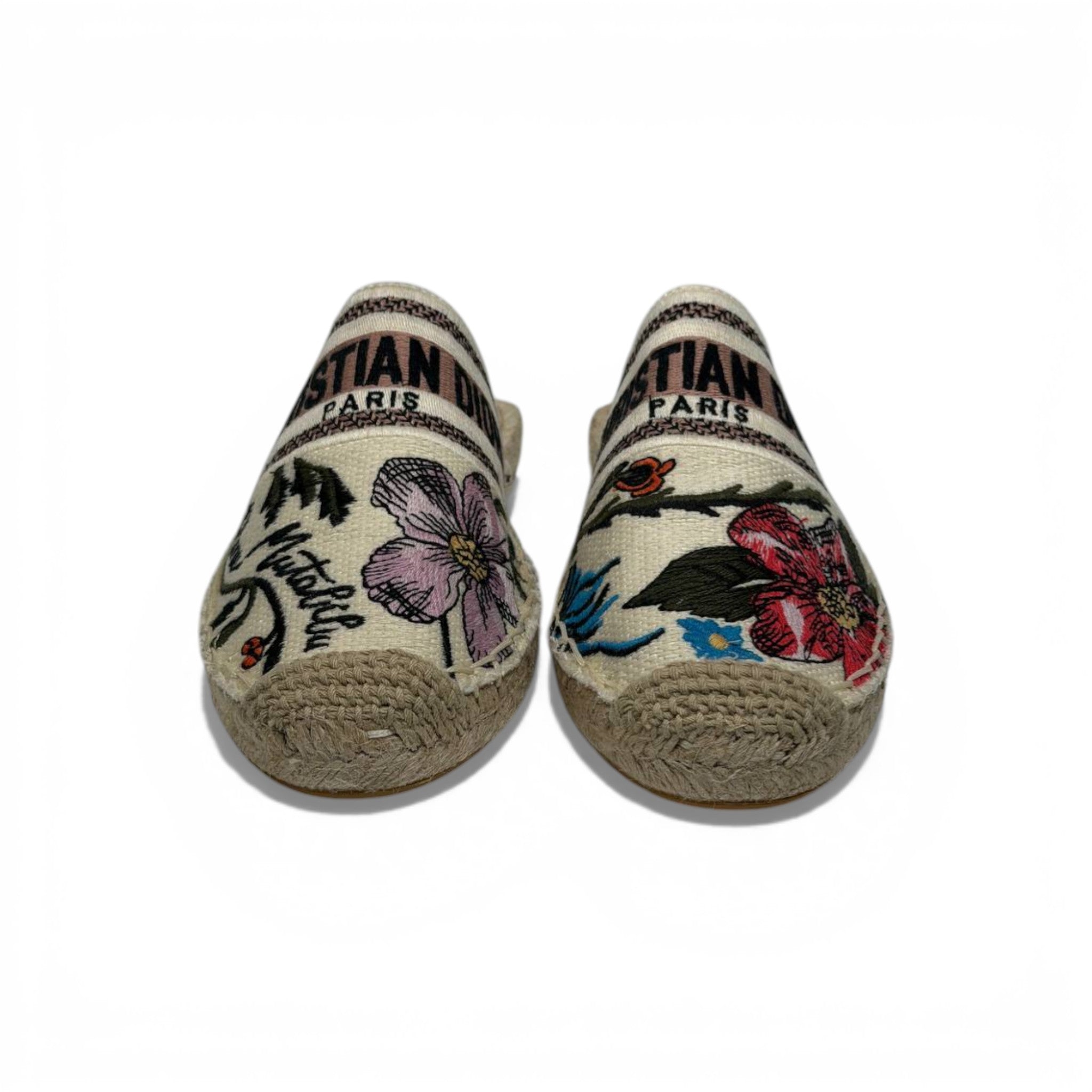 Christian Dior Floral Espadrille Slides – Embroidered Designer Summer Mules 🌸✨ | Dior Paris Luxury Sandals