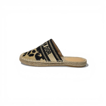Christian Dior Leopard Espadrille Slides – Animal Print Designer Mules 🐆✨ | Dior Paris Luxury Summer Sandals