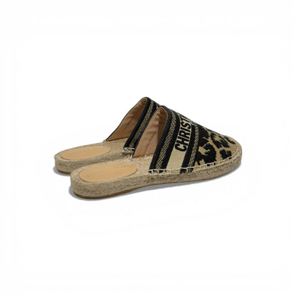 Christian Dior Leopard Espadrille Slides – Animal Print Designer Mules 🐆✨ | Dior Paris Luxury Summer Sandals