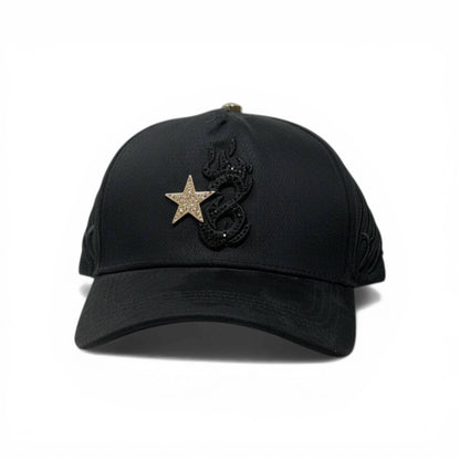 🧢 Black Dragon Star Cap – Minimal Luxury Street Edition ⭐🐉