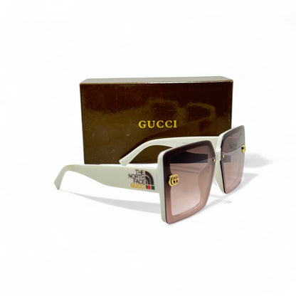 Gucci x The North Face Square Sunglasses – Cream & Rose Gradient Fusion 🤍🌄