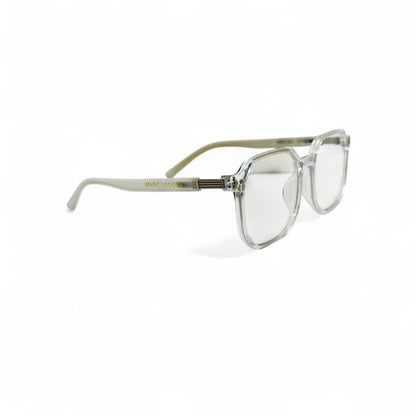 Marc Jacobs Transparent Frame Glasses – Crystal-Clear Style with Gold Detail 🤍✨