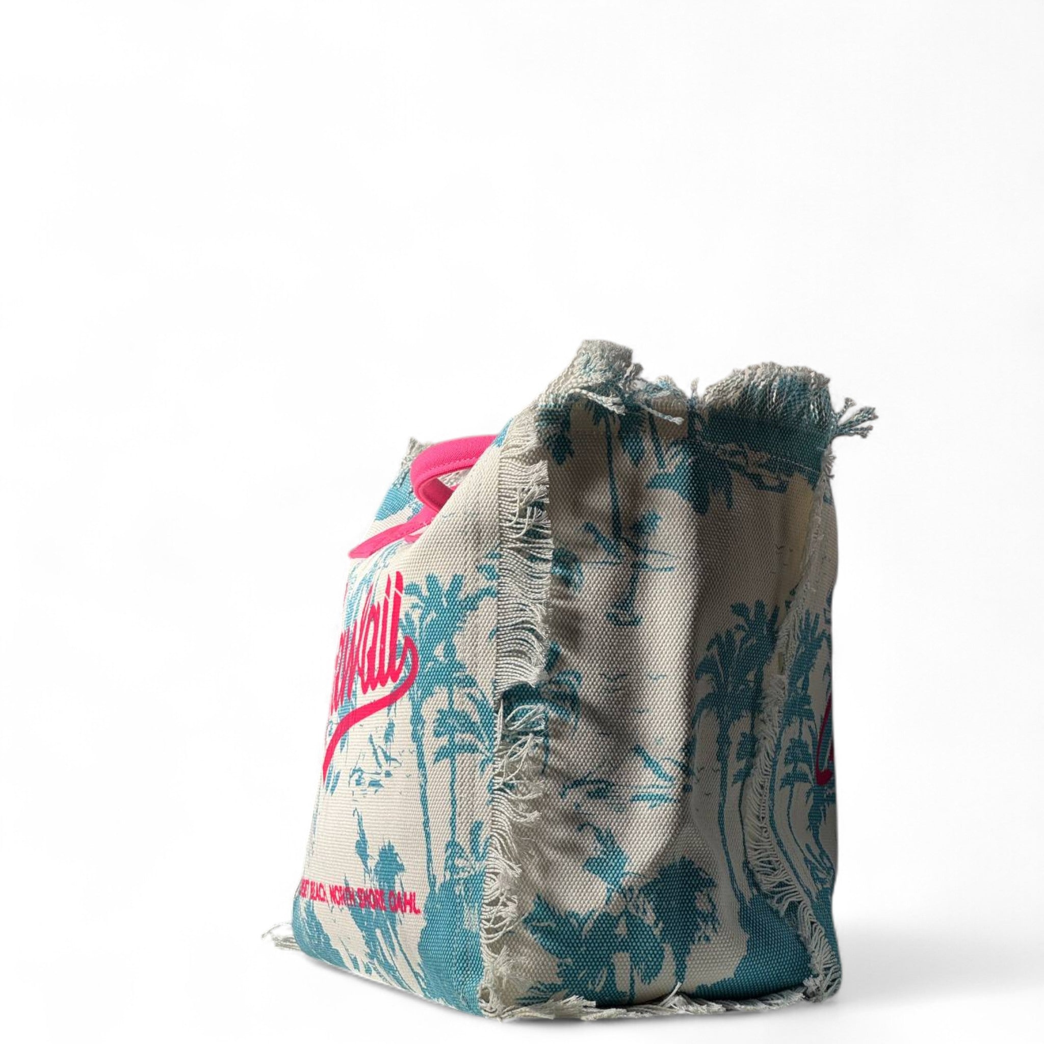 Hawaii Canvas Tote – Ocean Blue & Hot Pink Vibes 🏝️🛍️