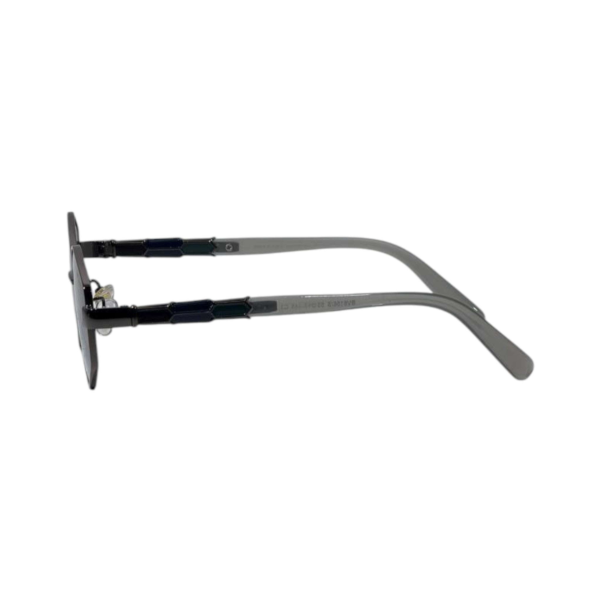 🕶️ Bvlgari Octagon Rimless Sunglasses – Gunmetal Edition