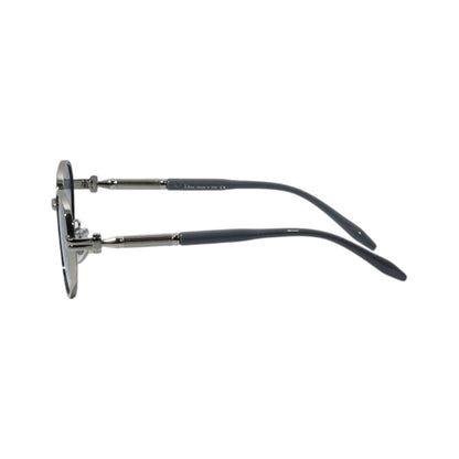 🕶️ Dior Round Metal Sunglasses – Silver Blue Gradient Edition