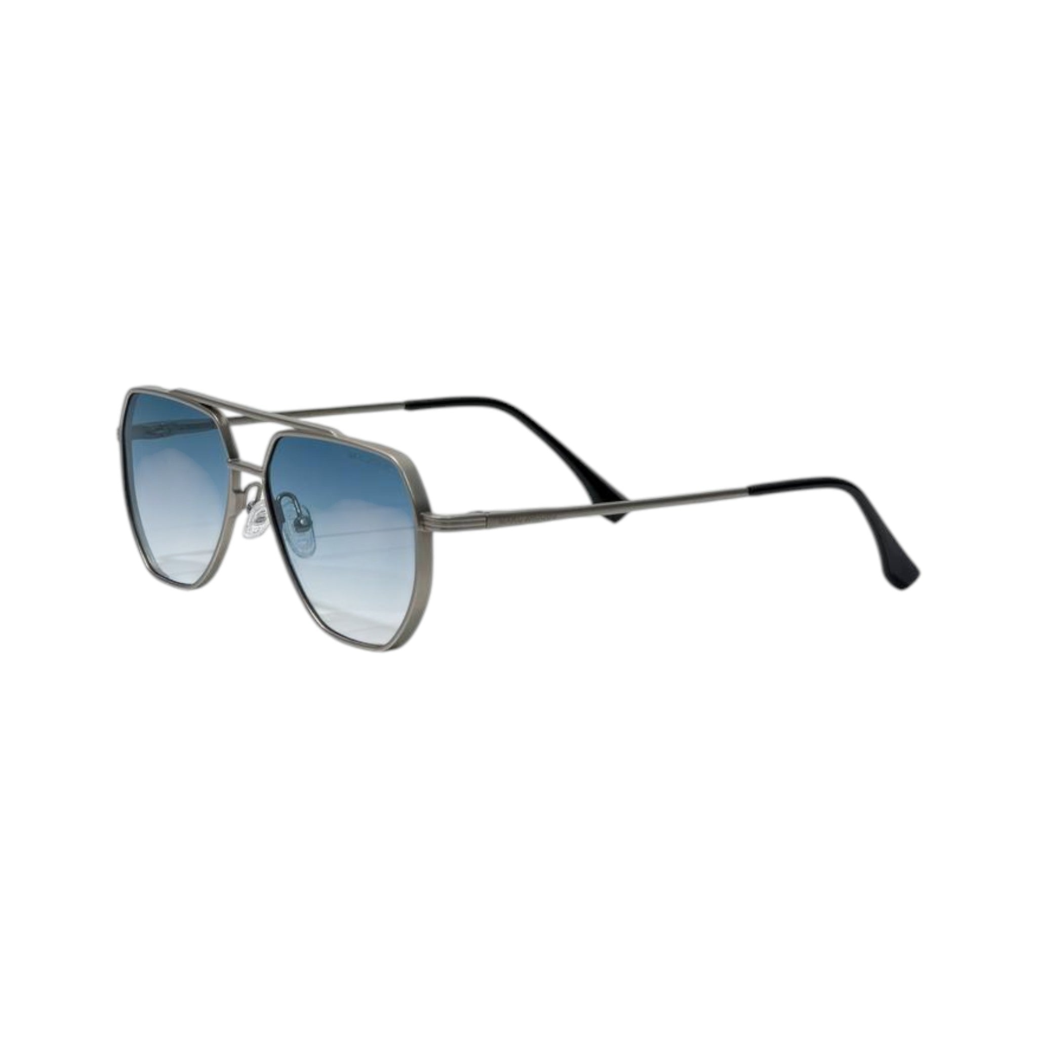 🕶️ Marc Jacobs Geometric Aviator Sunglasses – Silver Blue Gradient Edition