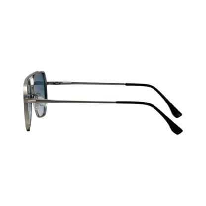 🕶️ Marc Jacobs Geometric Aviator Sunglasses – Silver Blue Gradient Edition