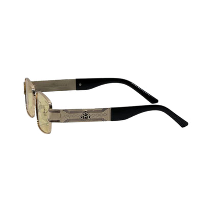 🕶️ Maybach Vintage Square Sunglasses – Gold Luxury Edition