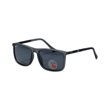 🕶️ Ray-Ban Polarized Square Sunglasses – Matte Black Edition