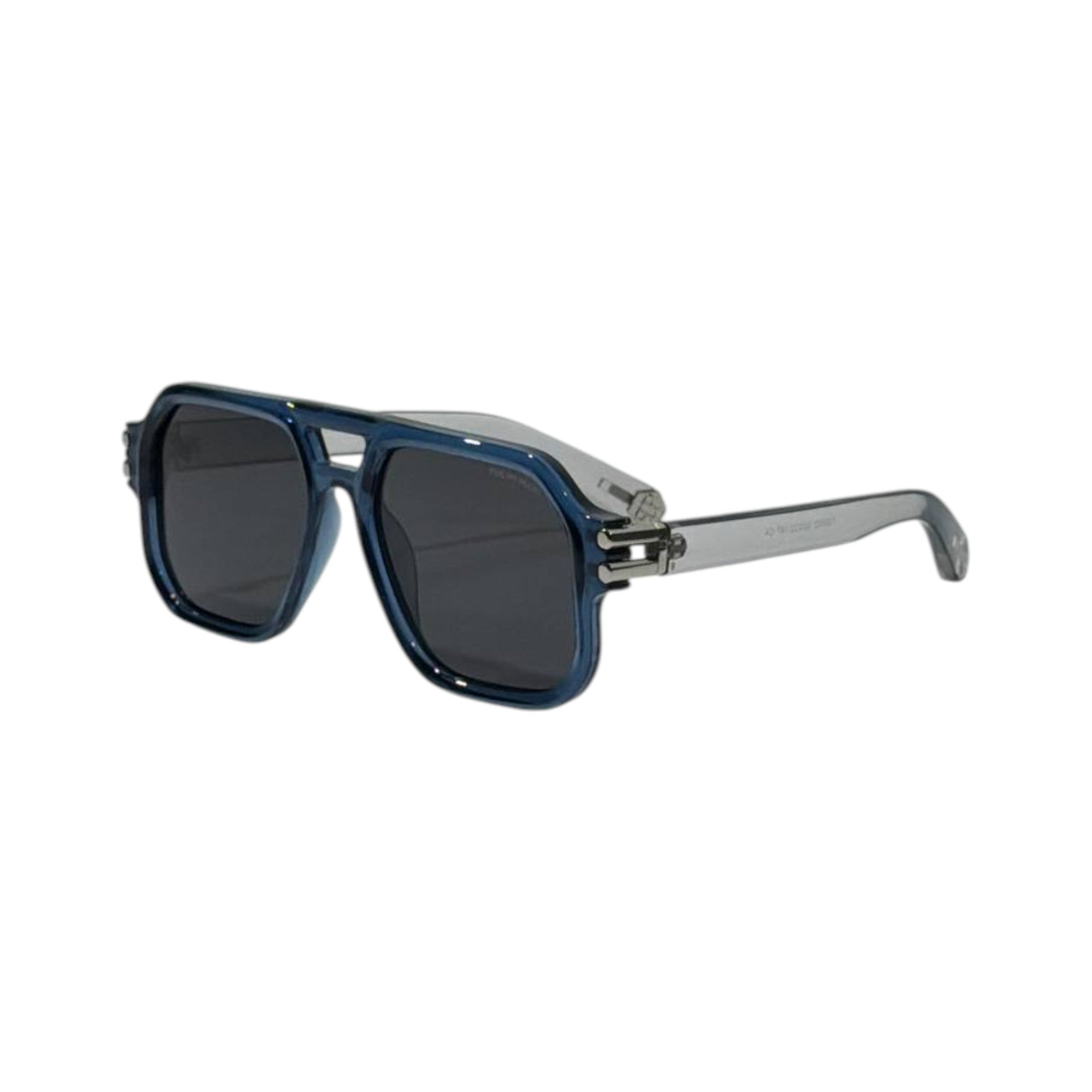 🕶️ Philipp Plein Luxury Oversized Square Sunglasses – Transparent Blue Edition