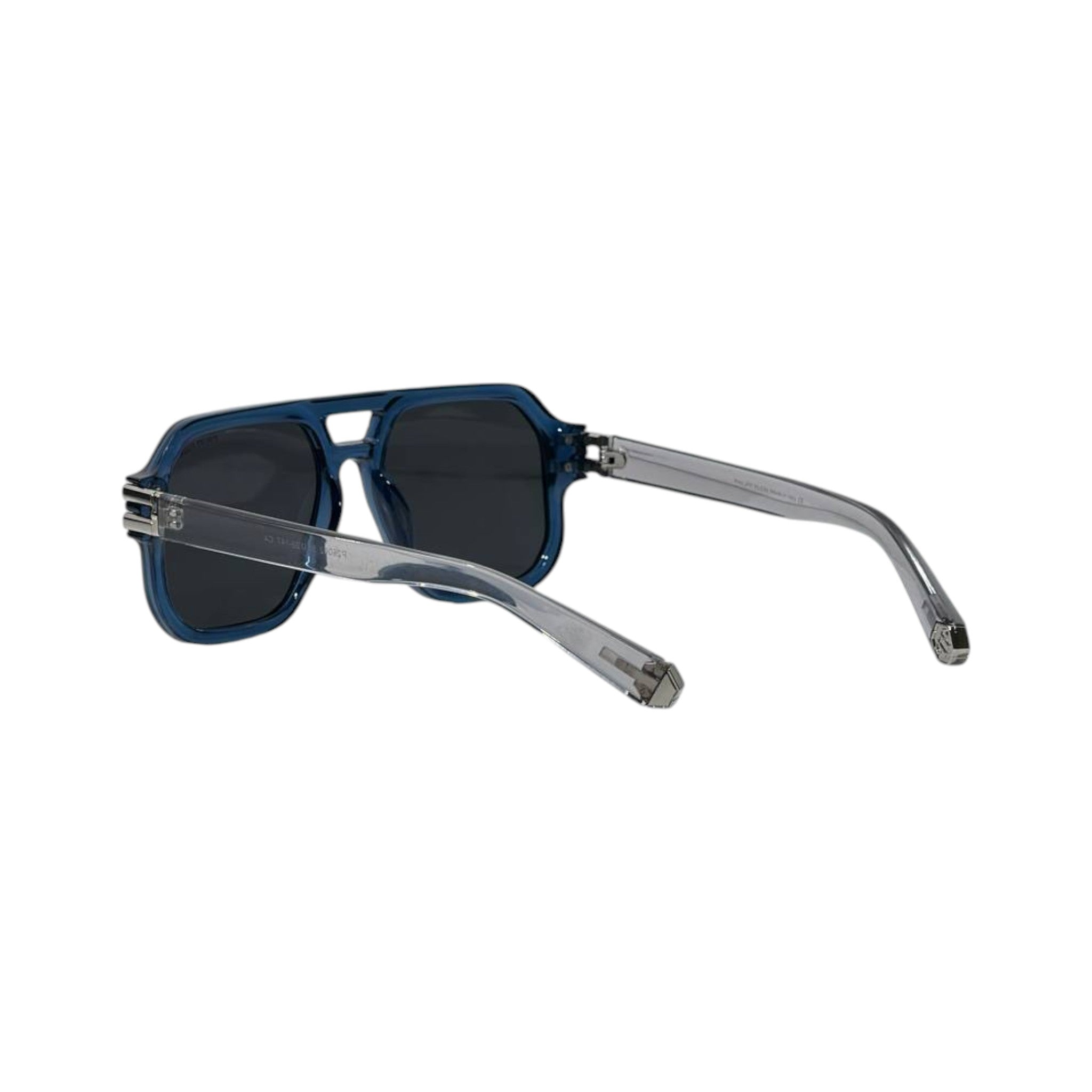 🕶️ Philipp Plein Luxury Oversized Square Sunglasses – Transparent Blue Edition