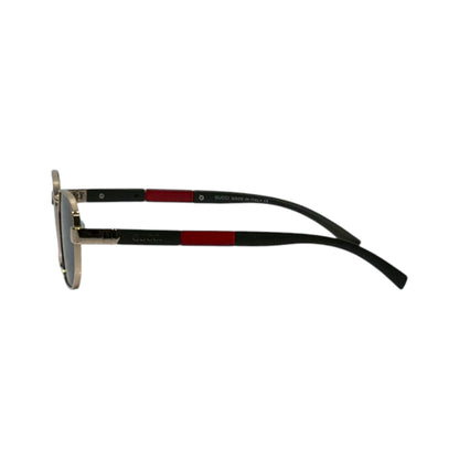 🕶️ Gucci Web Stripe Aviator Square Sunglasses – Gold & Black Edition