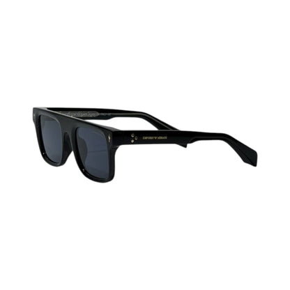 🕶️ Emporio Armani Classic Square Sunglasses – Gloss Black Edition
