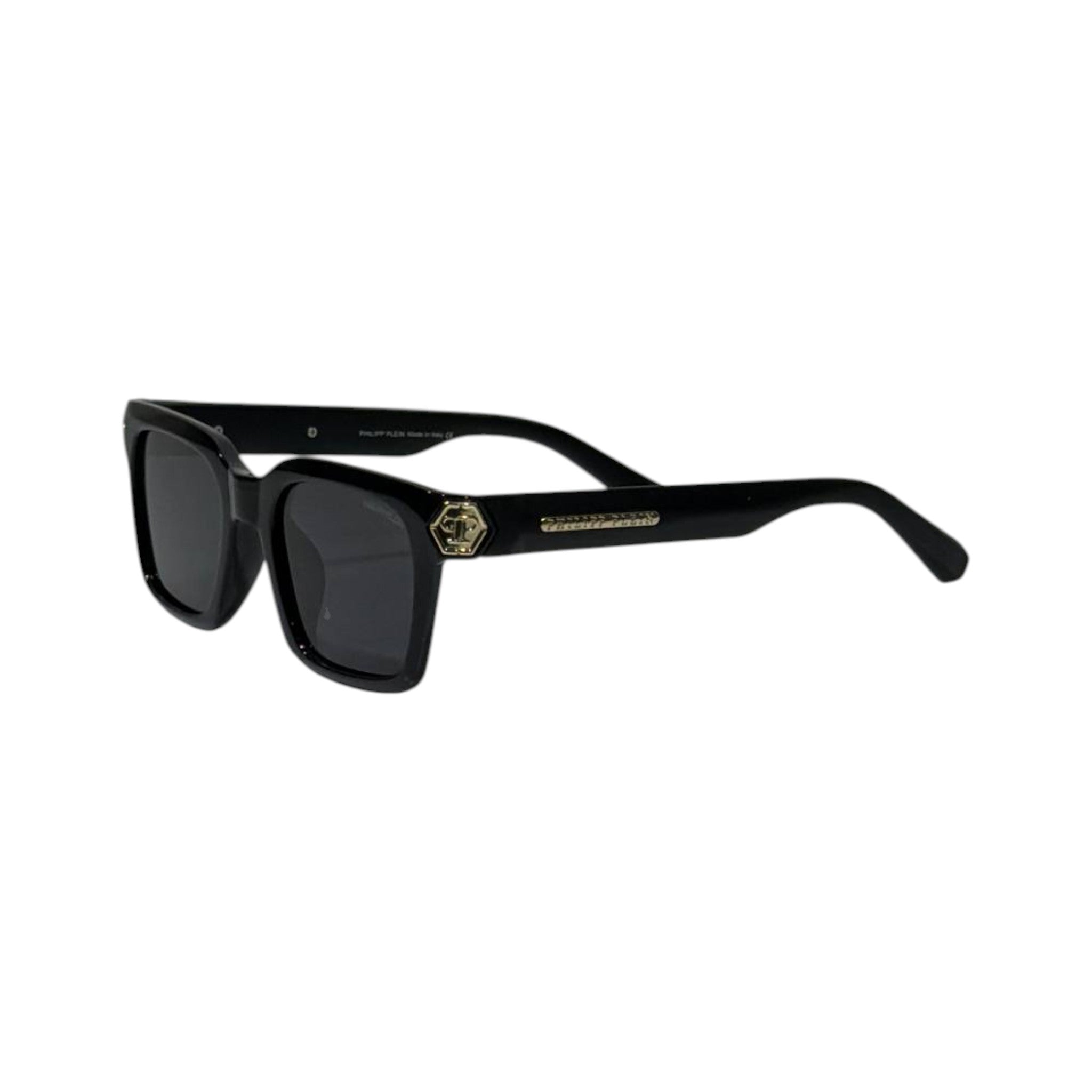 🕶️ Philipp Plein Luxury Square Sunglasses – Black Gold Signature Edition ✨
