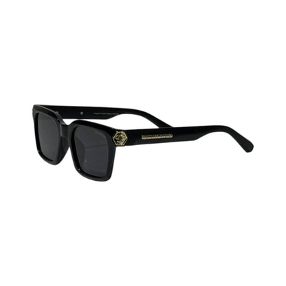 🕶️ Philipp Plein Luxury Square Sunglasses – Black Gold Signature Edition ✨