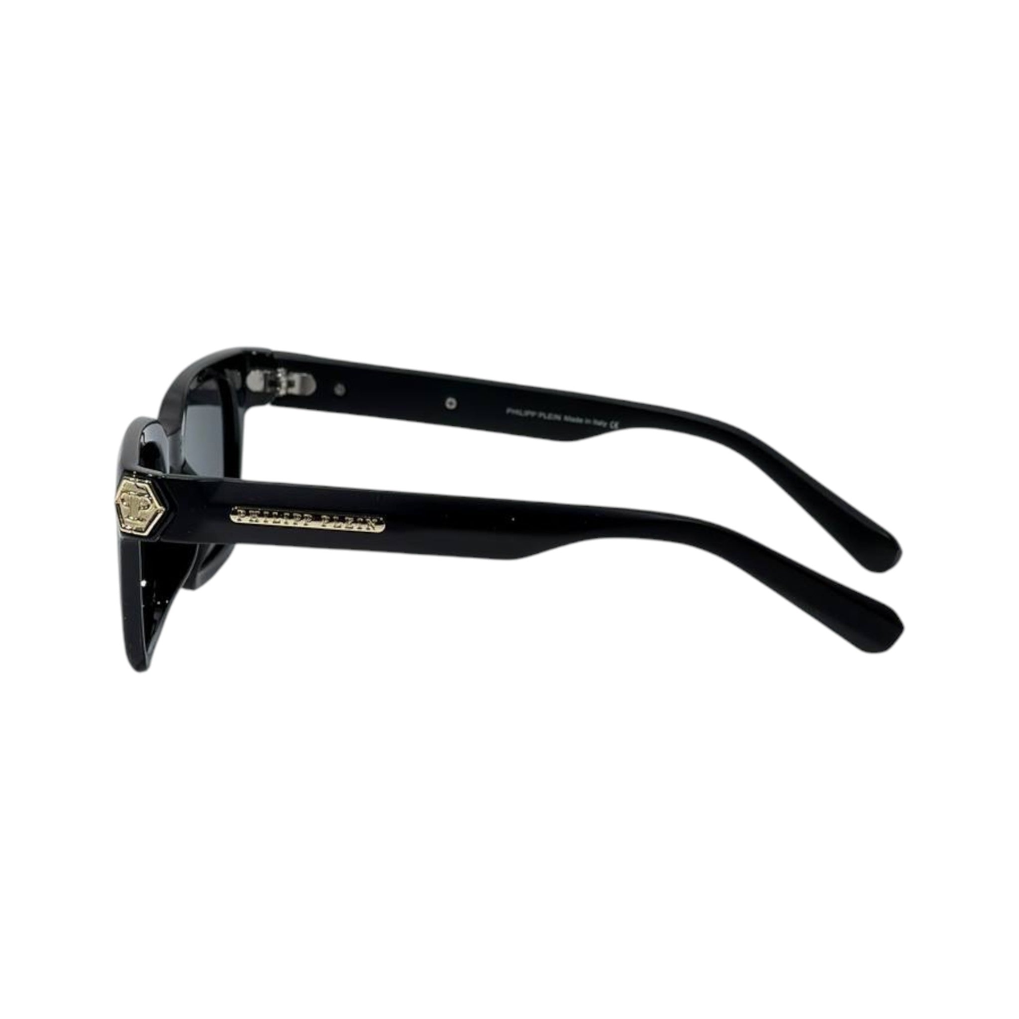 🕶️ Philipp Plein Luxury Square Sunglasses – Black Gold Signature Edition ✨