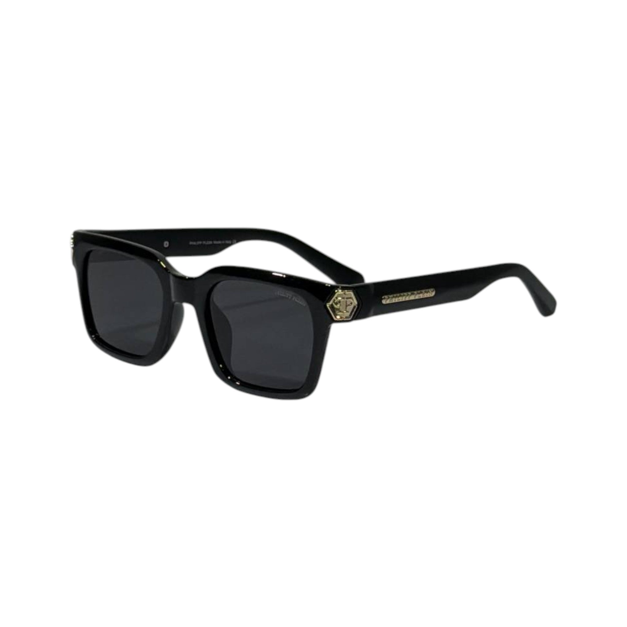 🕶️ Philipp Plein Luxury Square Sunglasses – Black Gold Signature Edition ✨