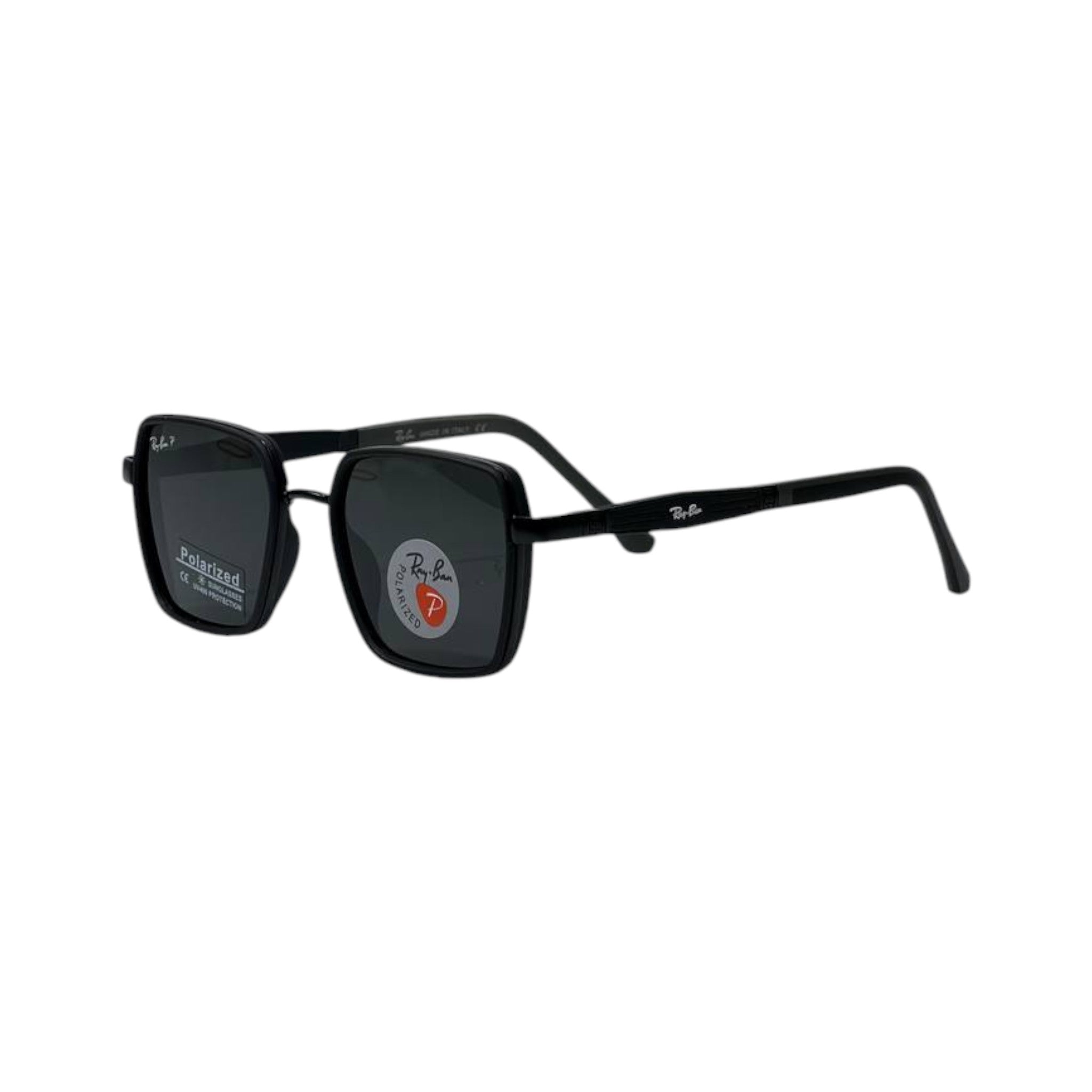 🕶️ Ray-Ban Polarized Square Sunglasses – Matte Black Edition ✨