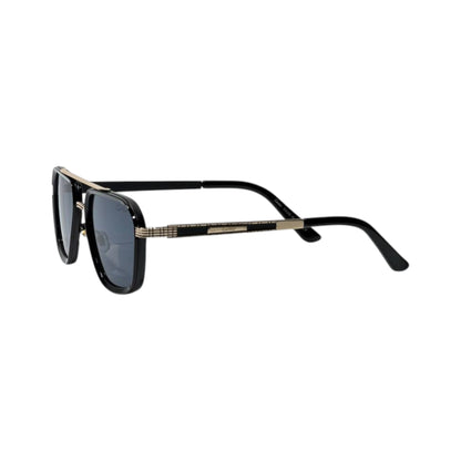 🕶️ Cartier Santos Square Sunglasses – Black & Gold Luxury Edition ✨