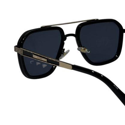 🕶️ Cartier Santos Square Sunglasses – Black & Gold Luxury Edition ✨