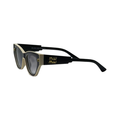 🕶️ Miu Miu Cat-Eye Luxury Sunglasses – Black & Gold Edition ✨
