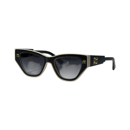 🕶️ Miu Miu Cat-Eye Luxury Sunglasses – Black & Gold Edition ✨