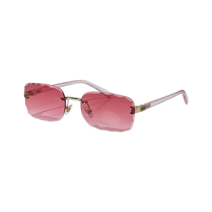 🩷 Miu Miu Crystal Cut Rimless Sunglasses | Luxury Fashion Statement ✨