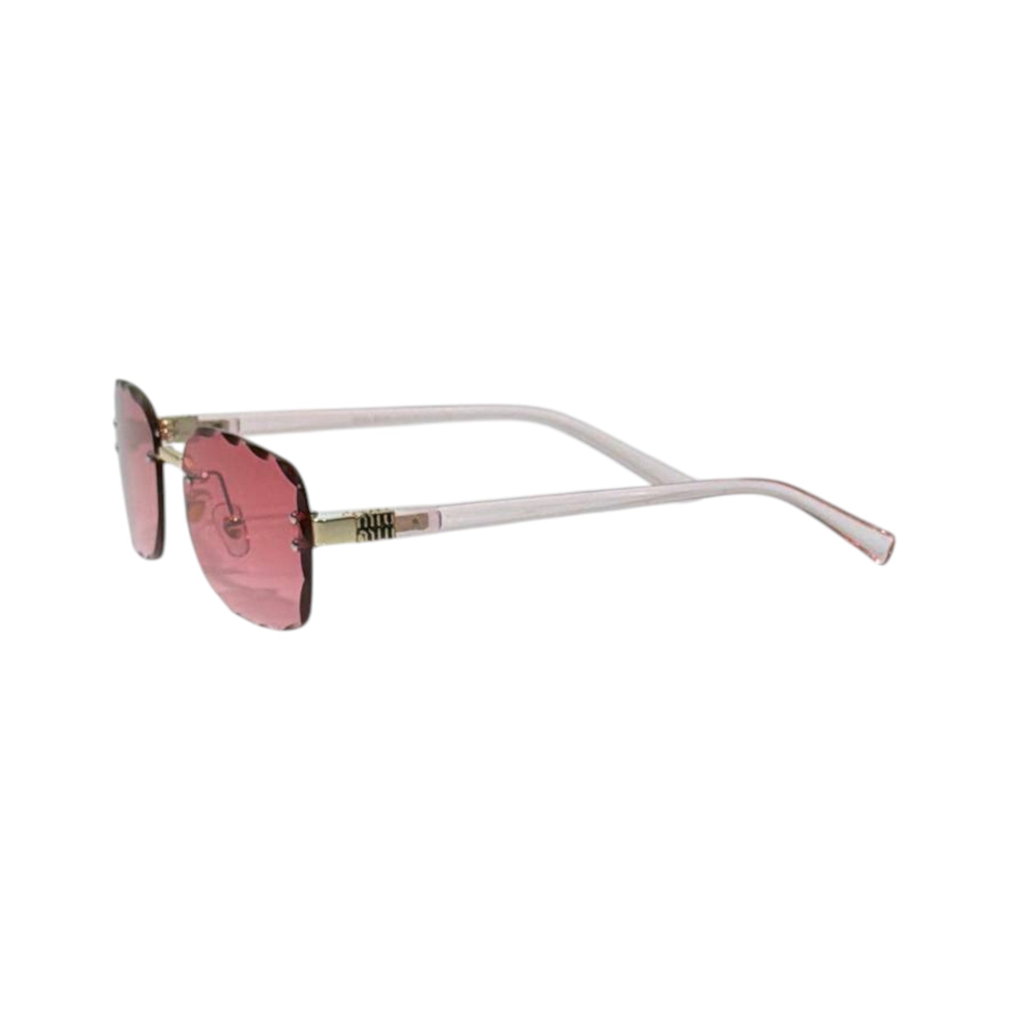 🩷 Miu Miu Crystal Cut Rimless Sunglasses | Luxury Fashion Statement ✨