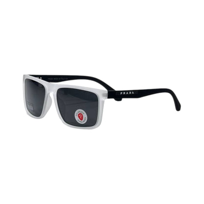🕶️ Prada Polarized White Frame Sunglasses | Modern Luxury Square Eyewear ✨