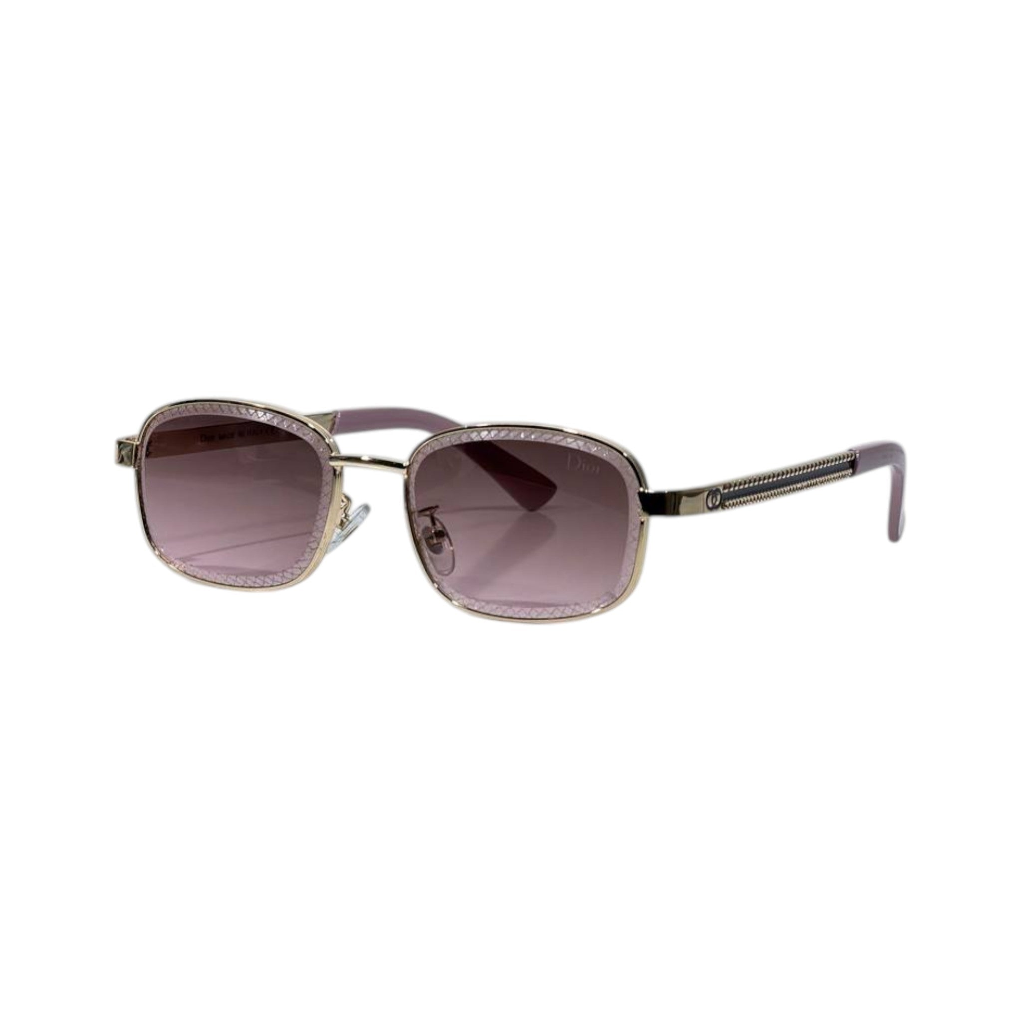 🕶️ Dior Rose Gold Elegance Square Sunglasses