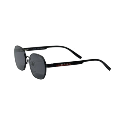 Prada Linea Rossa Black Hexagonal Sunglasses