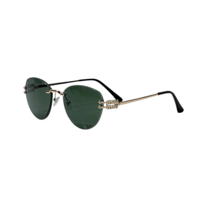 Miu Miu Rimless Aviator Sunglasses