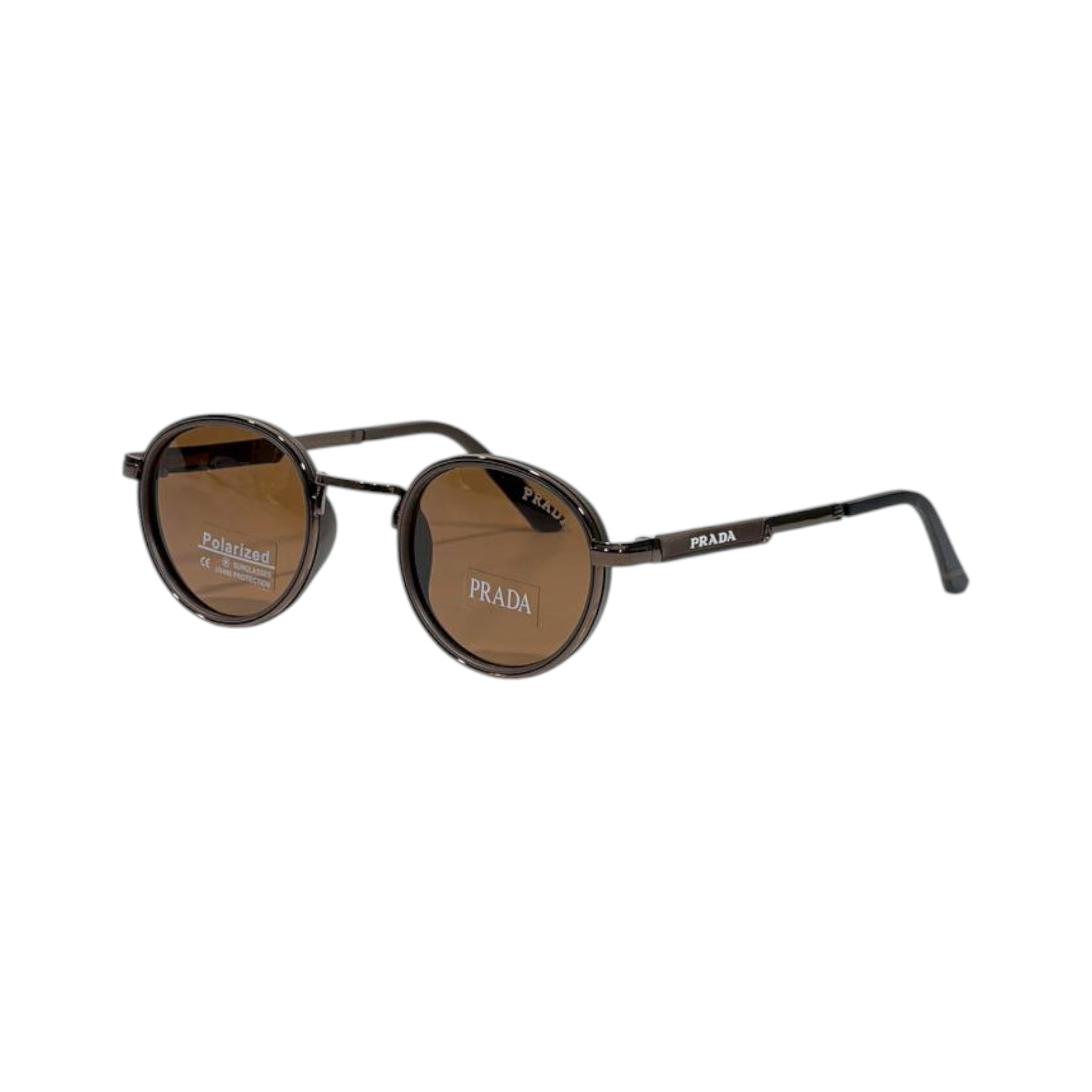 🕶️ Prada Polarized Round Sunglasses – Modern Luxury with Timeless Style ✨🤎
