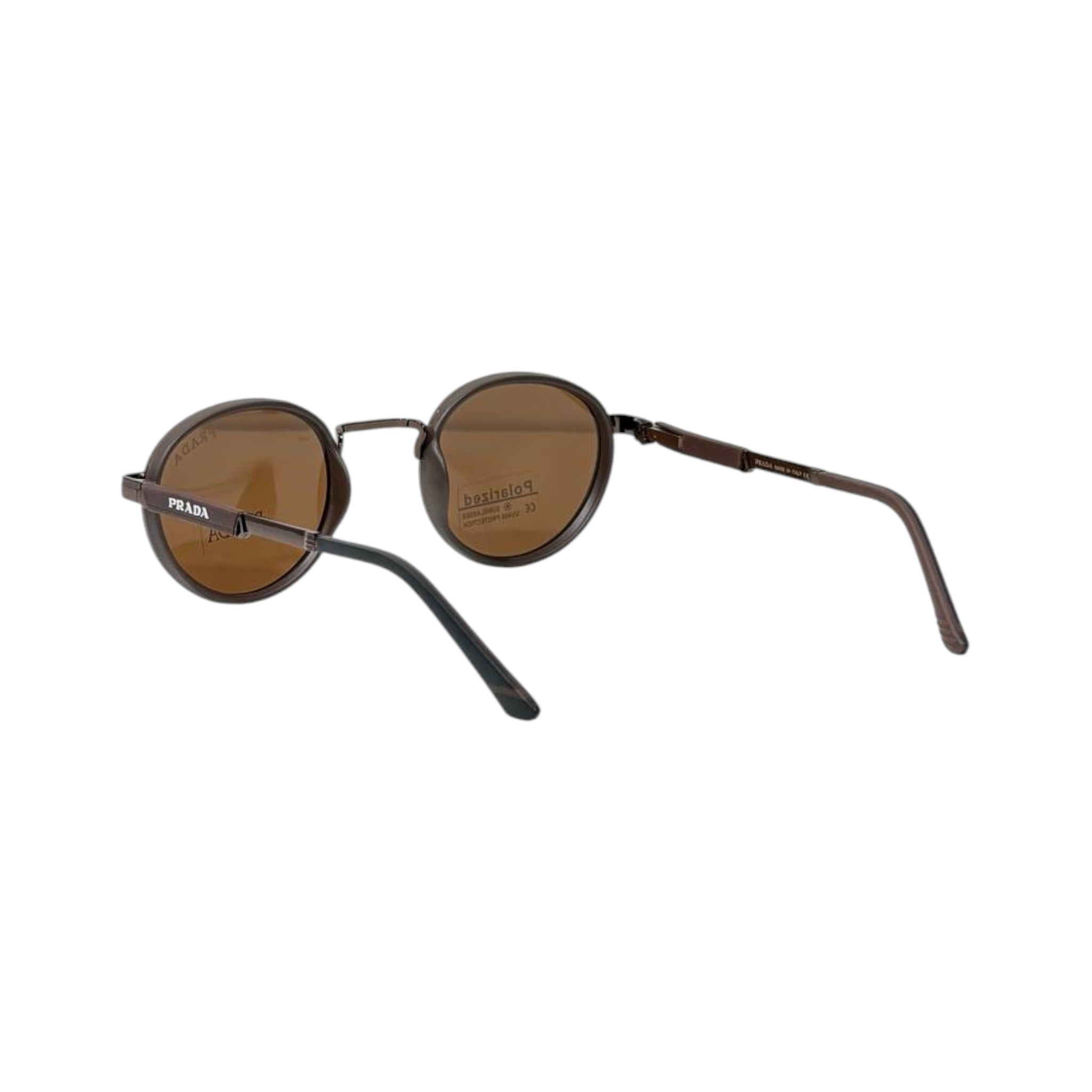 🕶️ Prada Polarized Round Sunglasses – Modern Luxury with Timeless Style ✨🤎