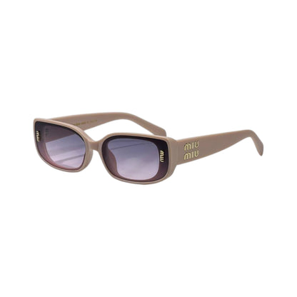 🕶️ Miu Miu Nude Rectangle Sunglasses – Minimalist Luxury & Feminine Elegance 🤍✨