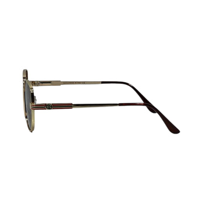 🕶️ Gucci Geometric Metal Sunglasses – Timeless Luxury & Iconic Italian Style ✨🤎