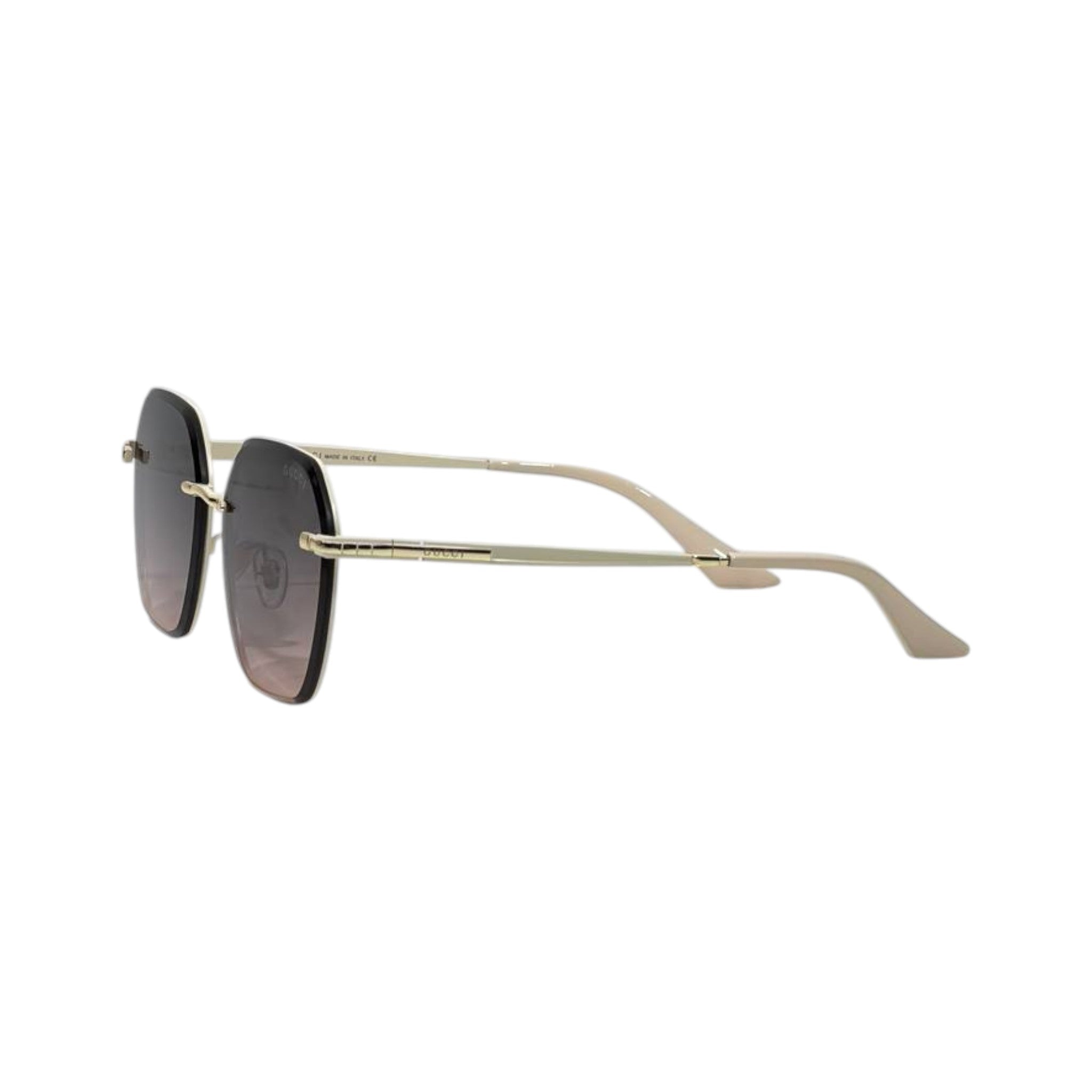 🕶️ Gucci Rimless Geometric Sunglasses – Elegant Luxury with a Modern Edge ✨💛