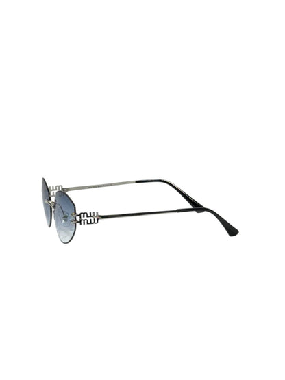 🕶️ Miu Miu Rimless Round Sunglasses – Minimalist Luxury & Modern Elegance ✨💙