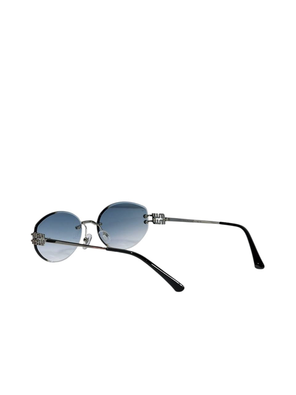 🕶️ Miu Miu Rimless Round Sunglasses – Minimalist Luxury & Modern Elegance ✨💙