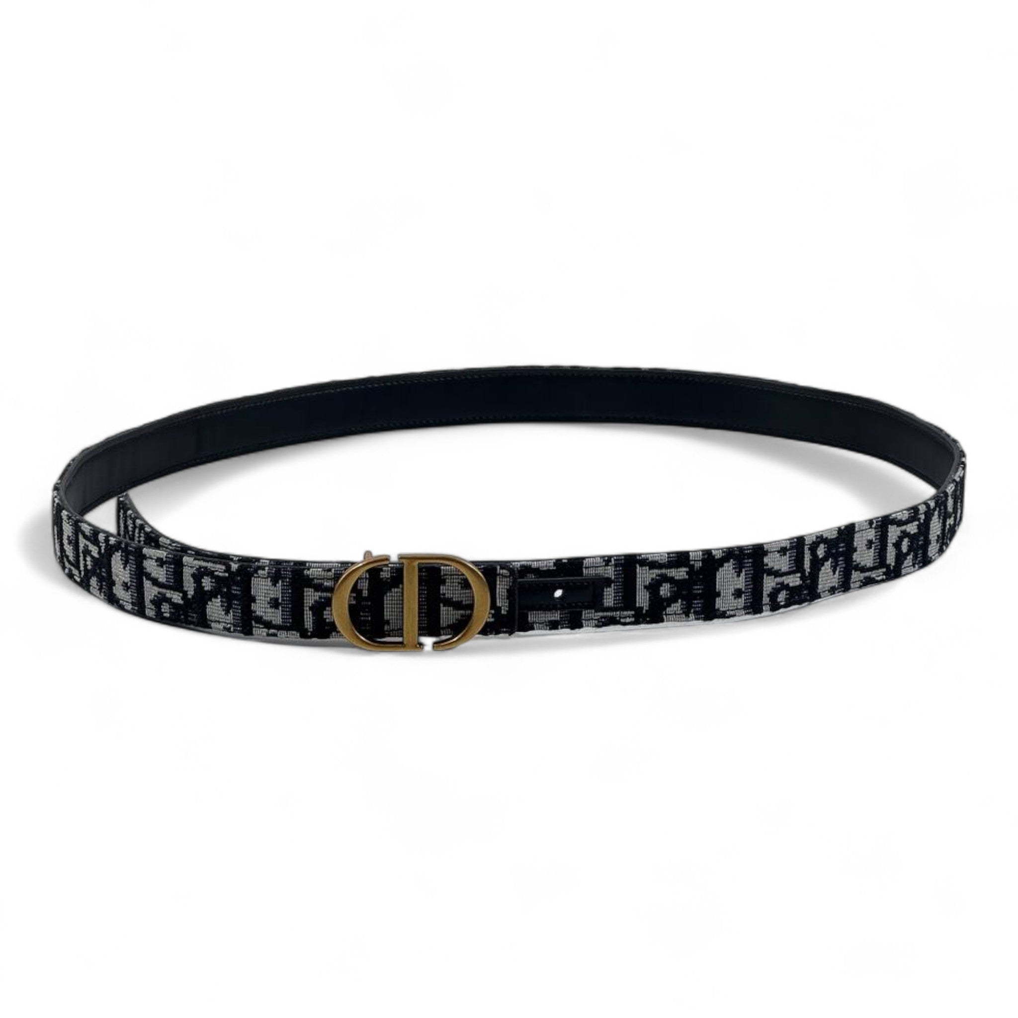 🖤✨ Dior Oblique Canvas Belt with Gold CD Buckle – 120cm 👑