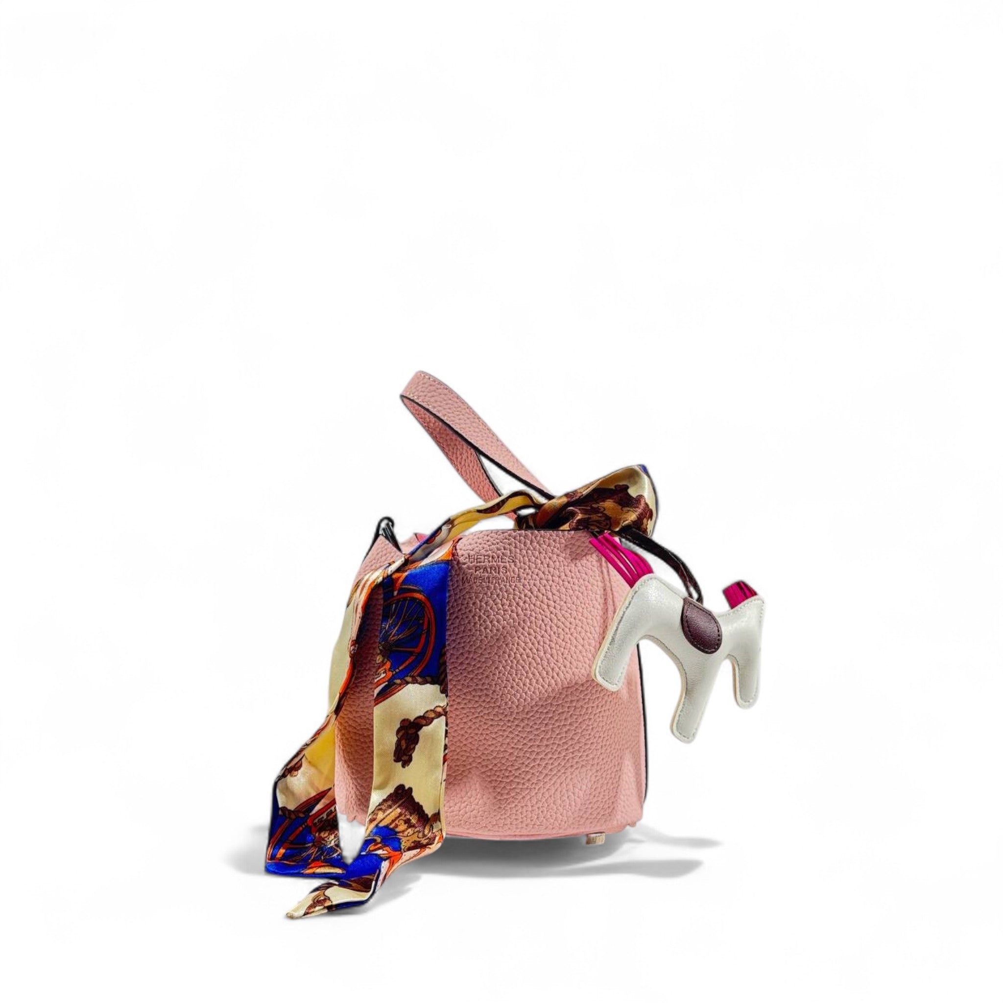 Hermès Picotin-Inspired Tote in Baby Pink with Full Set – Twilly, Rodeo Charm & Pouch