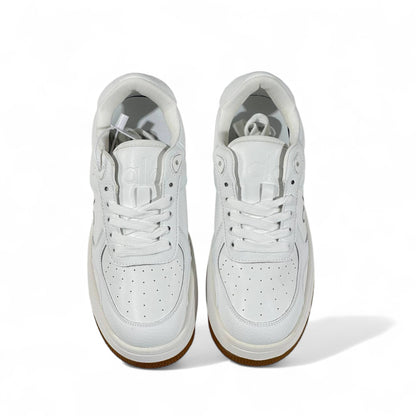 Alo White Leather Sneakers 👟✨ Unisex with Gum Sole