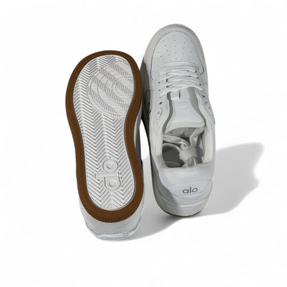 Alo White Leather Sneakers 👟✨ Unisex with Gum Sole