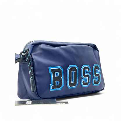 BOSS Royal Blue Embroidered Pouch – Iconic Streetwear Touch 💙🧢