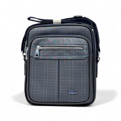 Lacoste Grid Check Crossbody Bag – Sleek & Structured Style 🐊💼