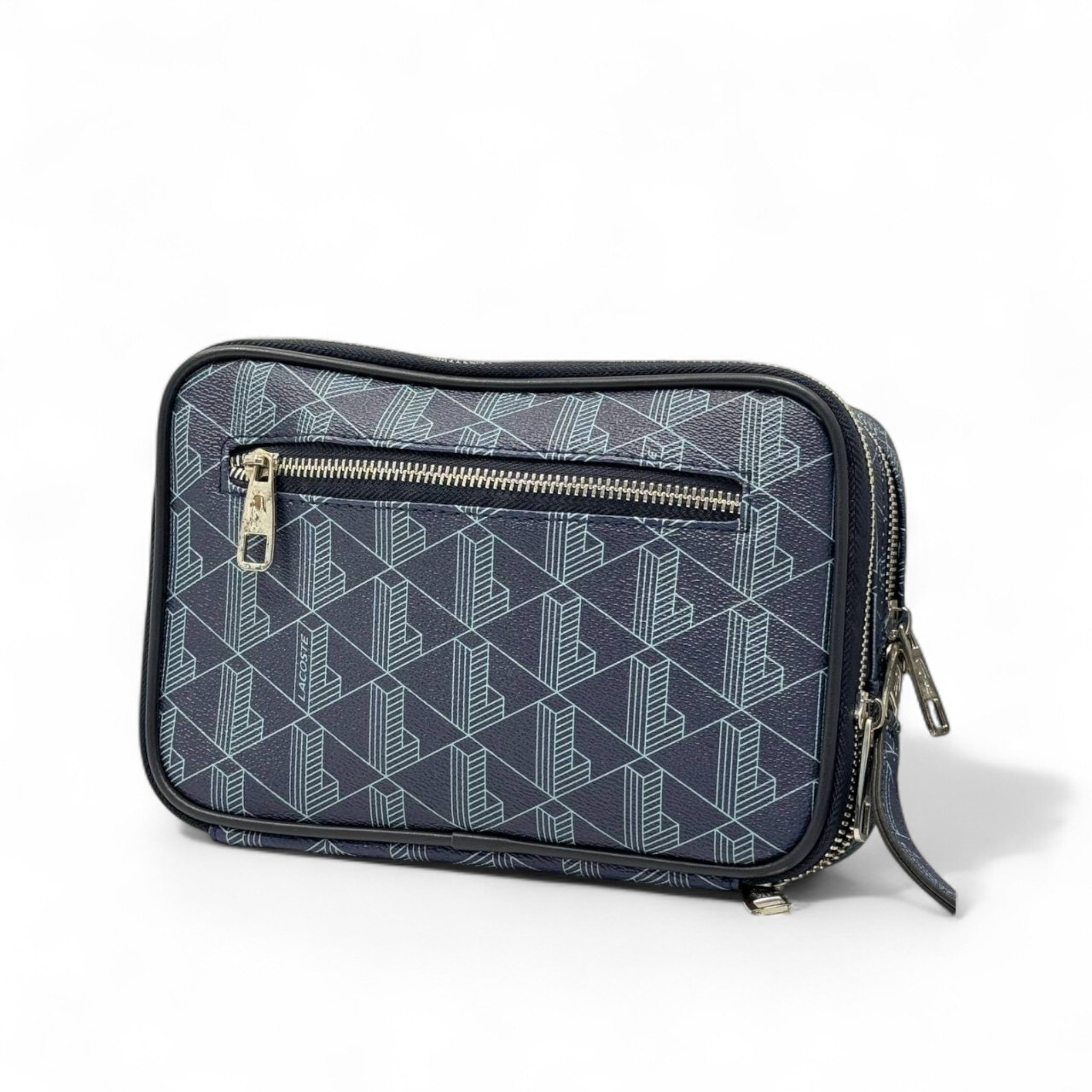 Lacoste Geometric Monogram Clutch – Modern Luxury in Motion 🐊✨